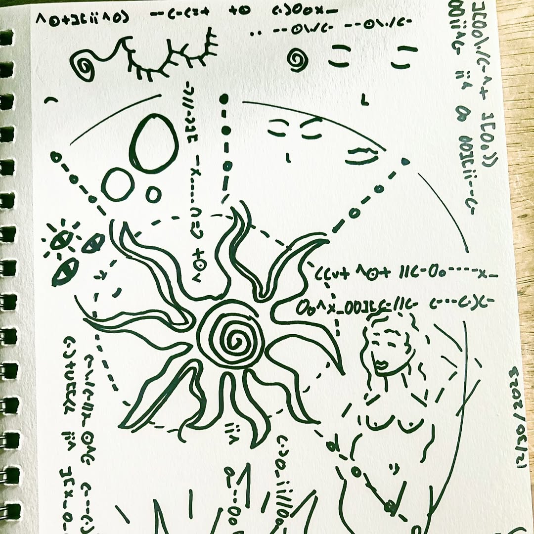 art i made with slash the writing system i created for myself